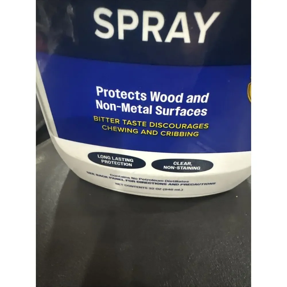 Farnam No Chew Spray 32 oz Bitter Deterrent Stops Chewing & Cribbing Horses Dogs